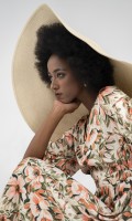 SIXDO Multicolor Floral Silk Midi Dress